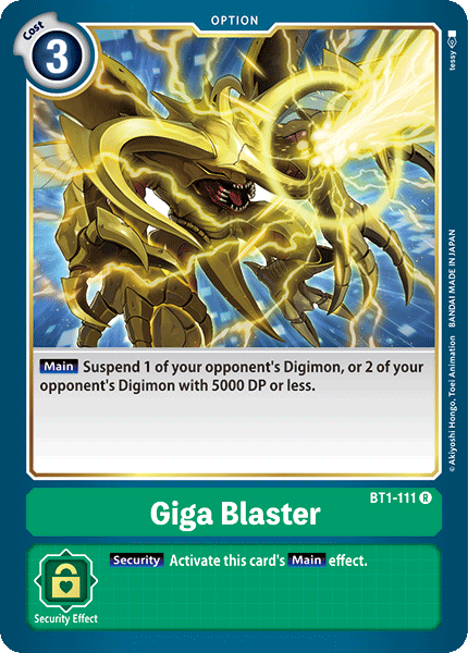 Giga Blaster [BT1-111] [Release Special Booster Ver.1.0] | Tables and Towers