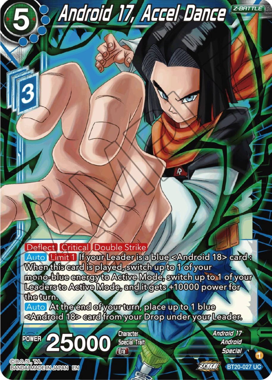 Android 17, Accel Dance (BT20-027) [Power Absorbed] | Tables and Towers