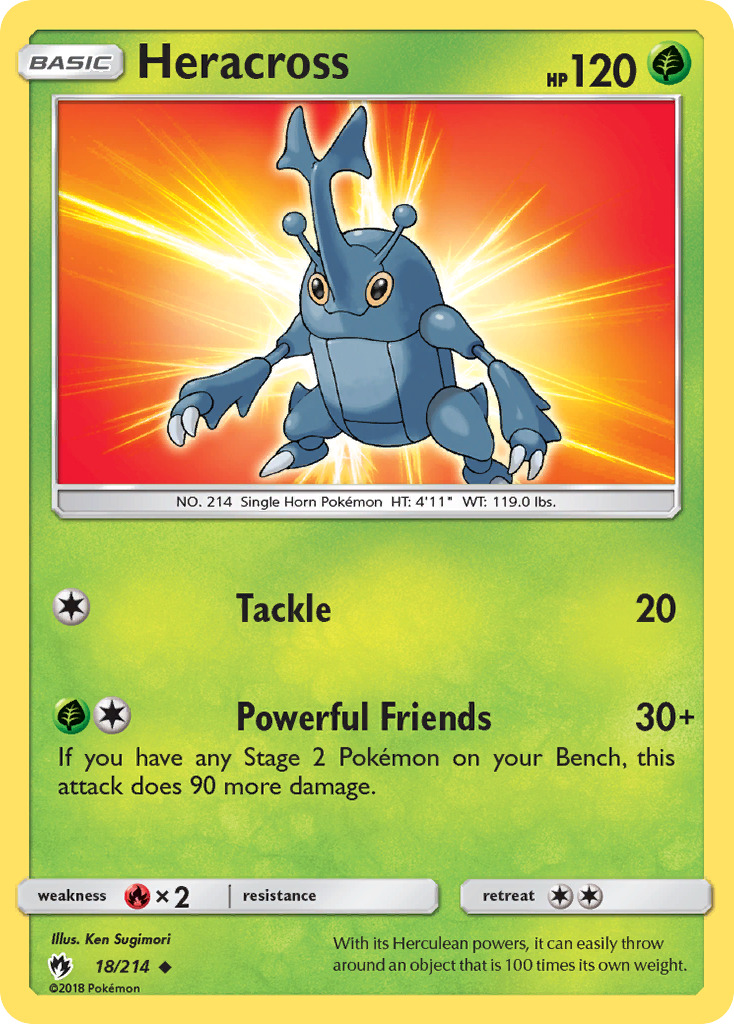 Heracross (18/214) [Sun & Moon: Lost Thunder] | Tables and Towers