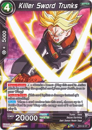 Killer Sword Trunks (Starter Deck - The Dark Invasion) (SD3-02) [Cross Worlds] | Tables and Towers