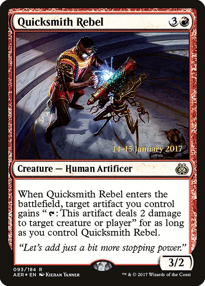 Quicksmith Rebel [Aether Revolt Prerelease Promos] | Tables and Towers