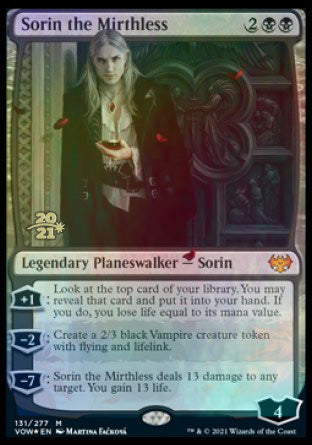 Sorin the Mirthless [Innistrad: Crimson Vow Prerelease Promos] | Tables and Towers