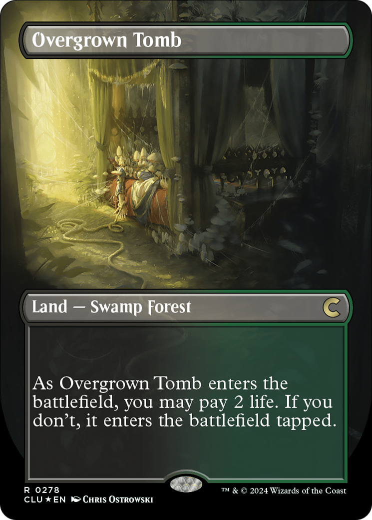 Overgrown Tomb (Borderless) [Ravnica: Clue Edition] | Tables and Towers