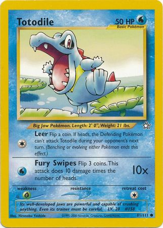 Totodile (81/111) [Neo Genesis Unlimited] | Tables and Towers