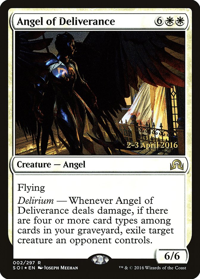 Angel of Deliverance [Shadows over Innistrad Prerelease Promos] | Tables and Towers