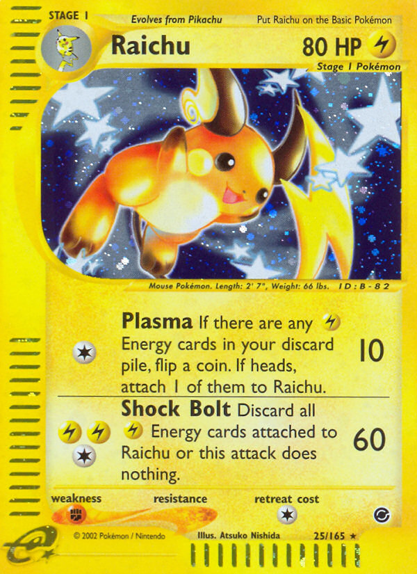 Raichu (25/165) [Expedition: Base Set] | Tables and Towers