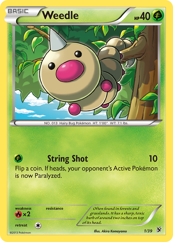 Weedle (1/39) [XY: Kalos Starter Set] | Tables and Towers