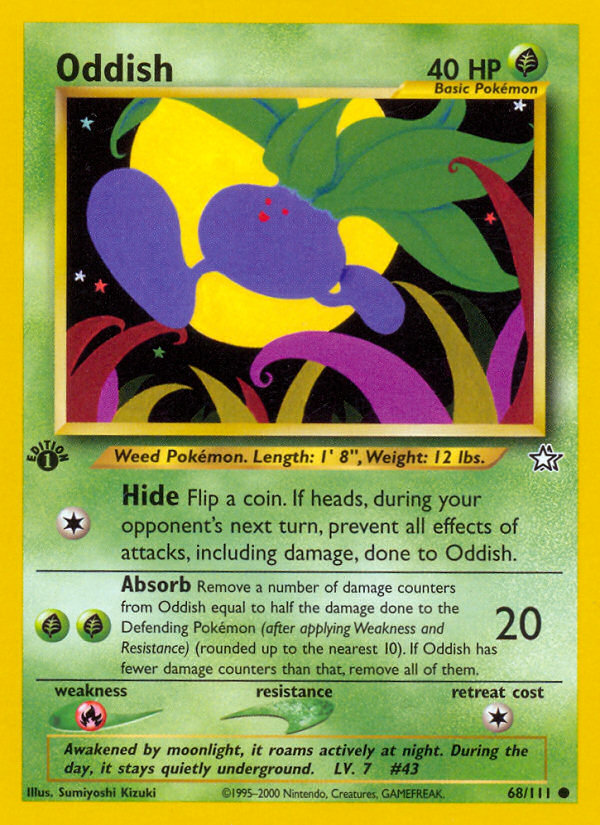 Oddish (68/111) [Neo Genesis 1st Edition] | Tables and Towers