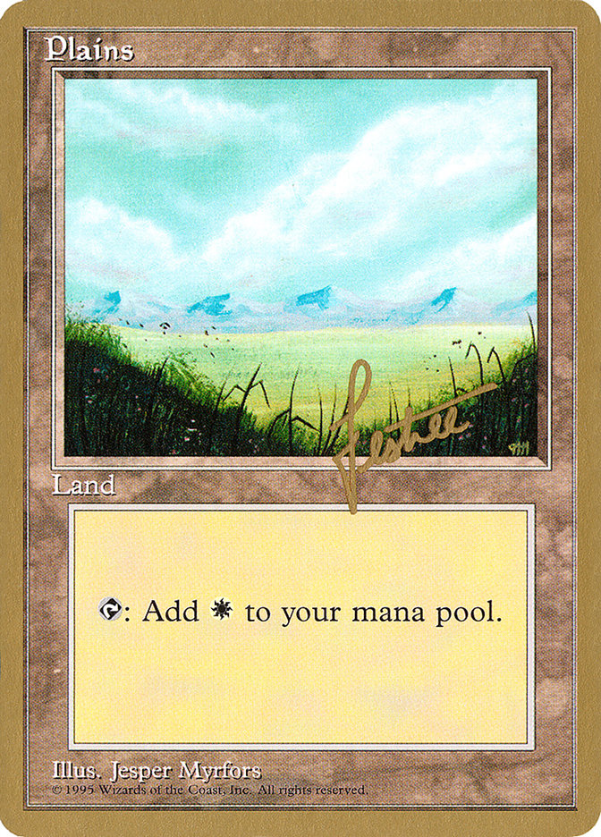 Plains (bl366) (Bertrand Lestree) [Pro Tour Collector Set] | Tables and Towers