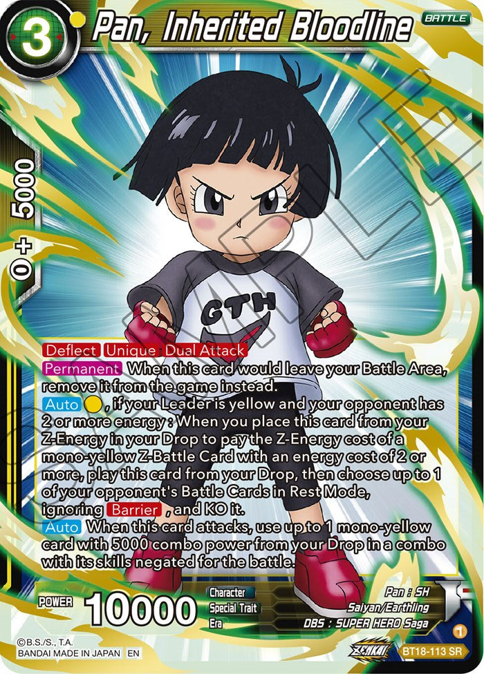 Pan, Inherited Bloodline (BT18-113) [Dawn of the Z-Legends] | Tables and Towers