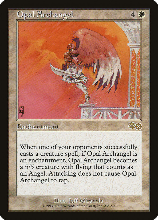 Opal Archangel [Urza's Saga] | Tables and Towers