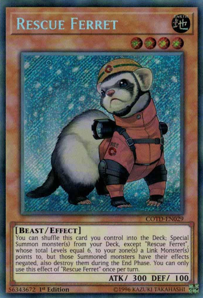Rescue Ferret [COTD-EN029] Secret Rare | Tables and Towers