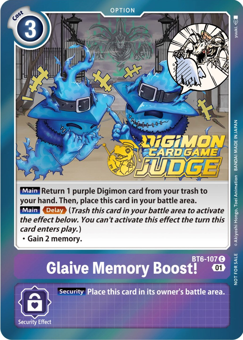 Glaive Memory Boost! [BT6-107] (Judge Pack 3) [Double Diamond Promos] | Tables and Towers