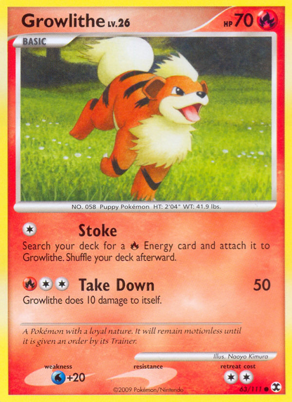 Growlithe (63/111) [Platinum: Rising Rivals] | Tables and Towers