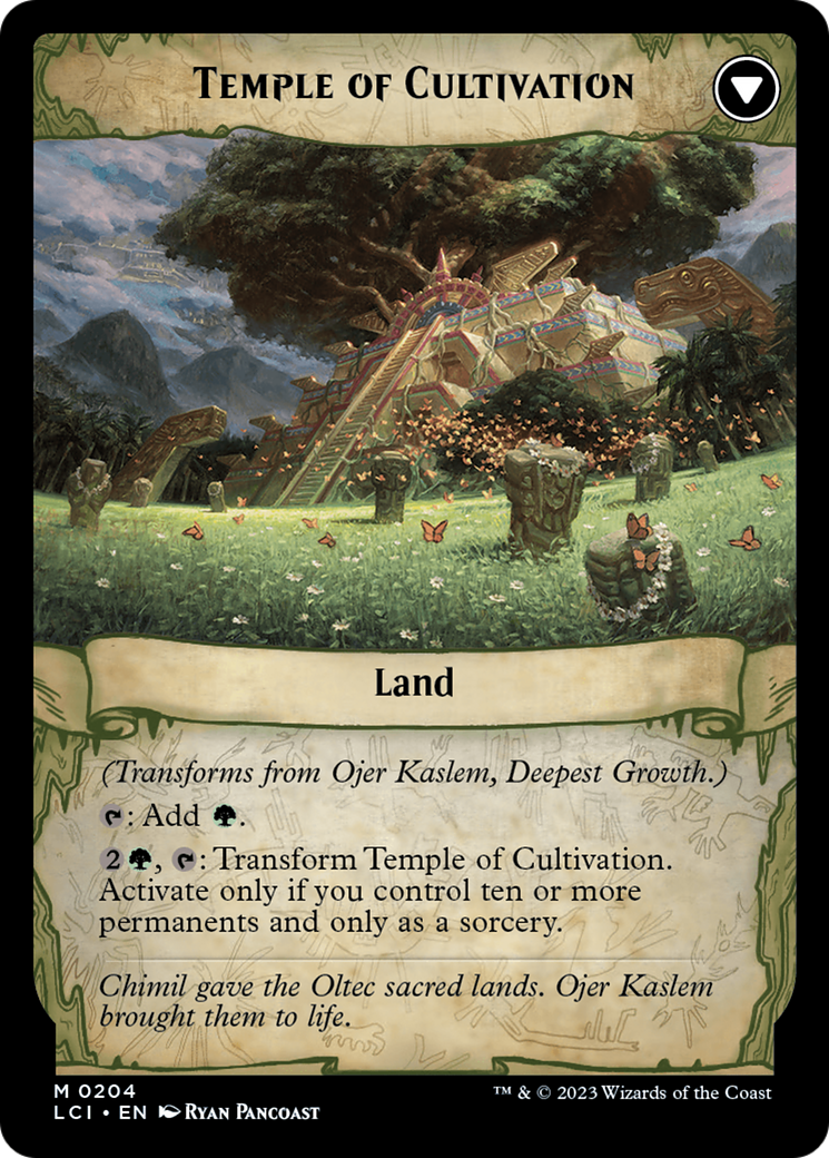 Ojer Kaslem, Deepest Growth // Temple of Cultivation [The Lost Caverns of Ixalan Prerelease Cards] | Tables and Towers