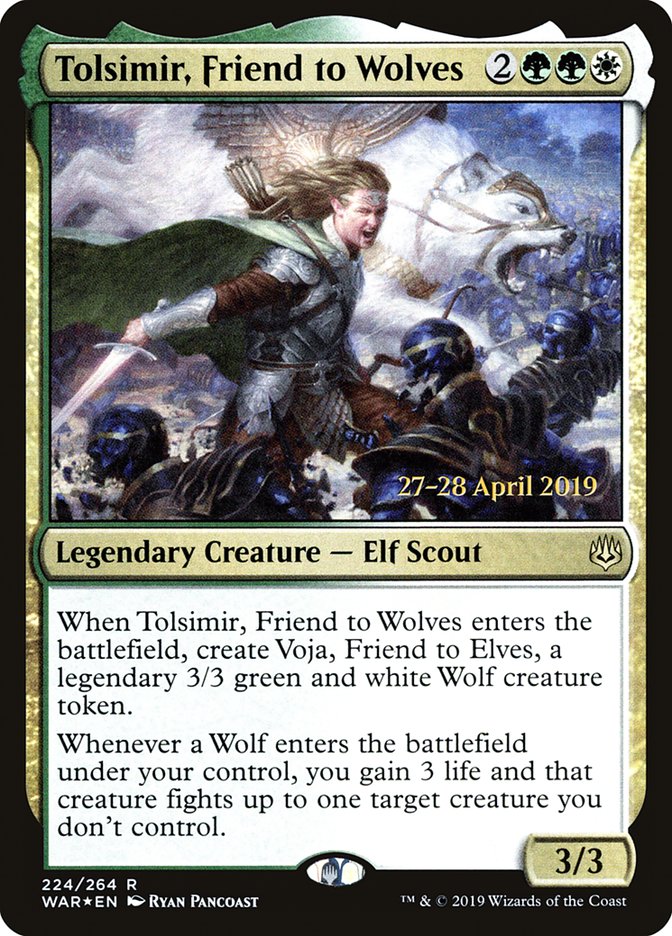 Tolsimir, Friend to Wolves [War of the Spark Prerelease Promos] | Tables and Towers