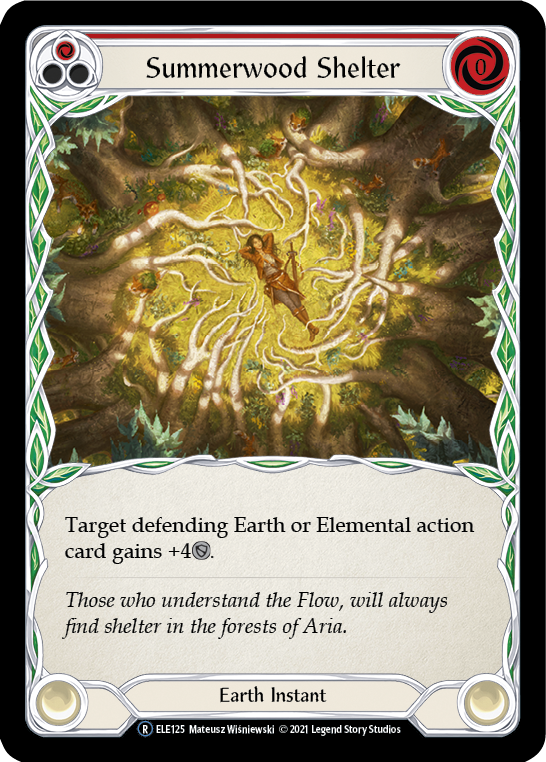 Summerwood Shelter (Red) [U-ELE125] (Tales of Aria Unlimited)  Unlimited Rainbow Foil | Tables and Towers