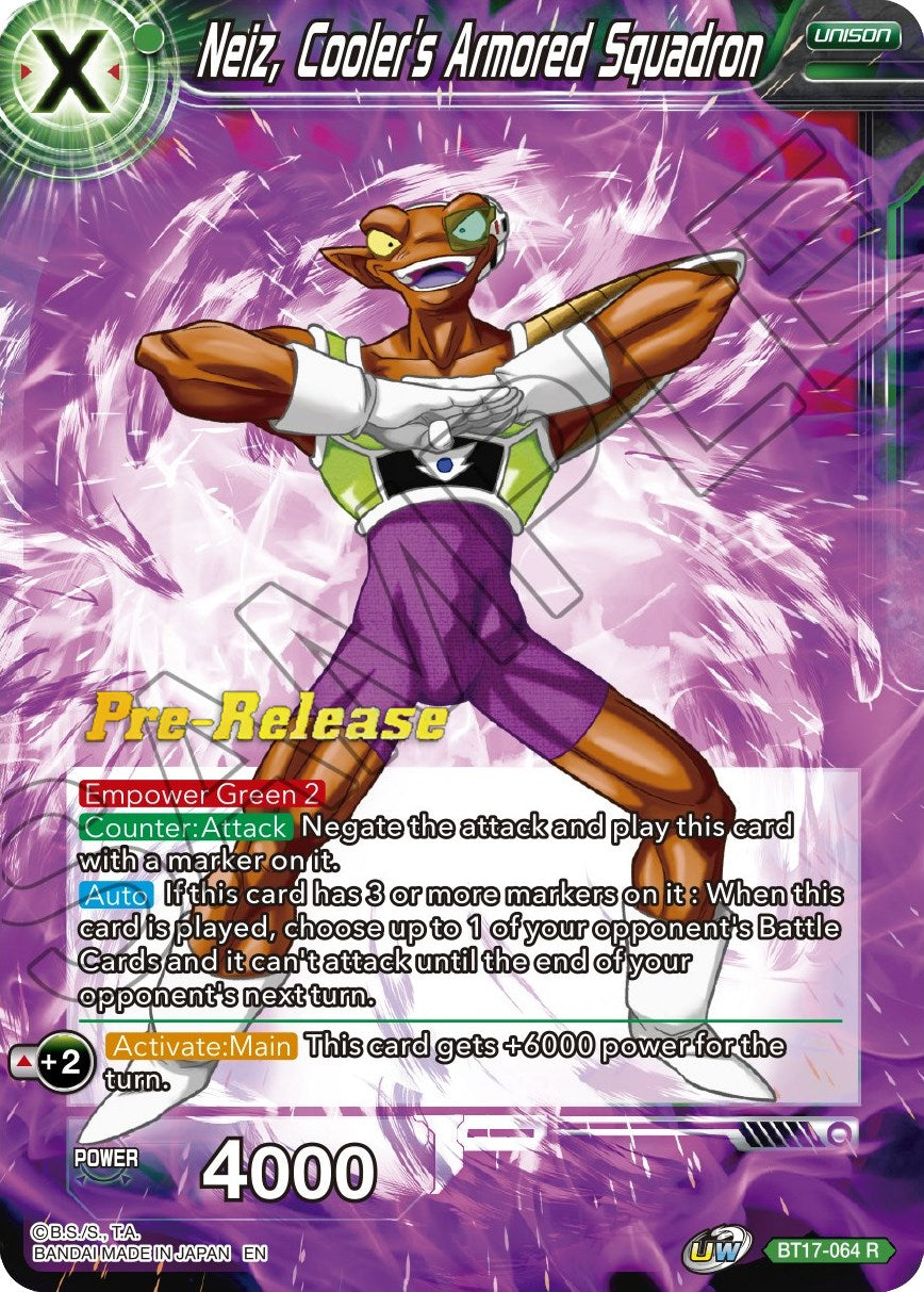 Neiz, Cooler's Armored Squadron (BT17-064) [Ultimate Squad Prerelease Promos] | Tables and Towers