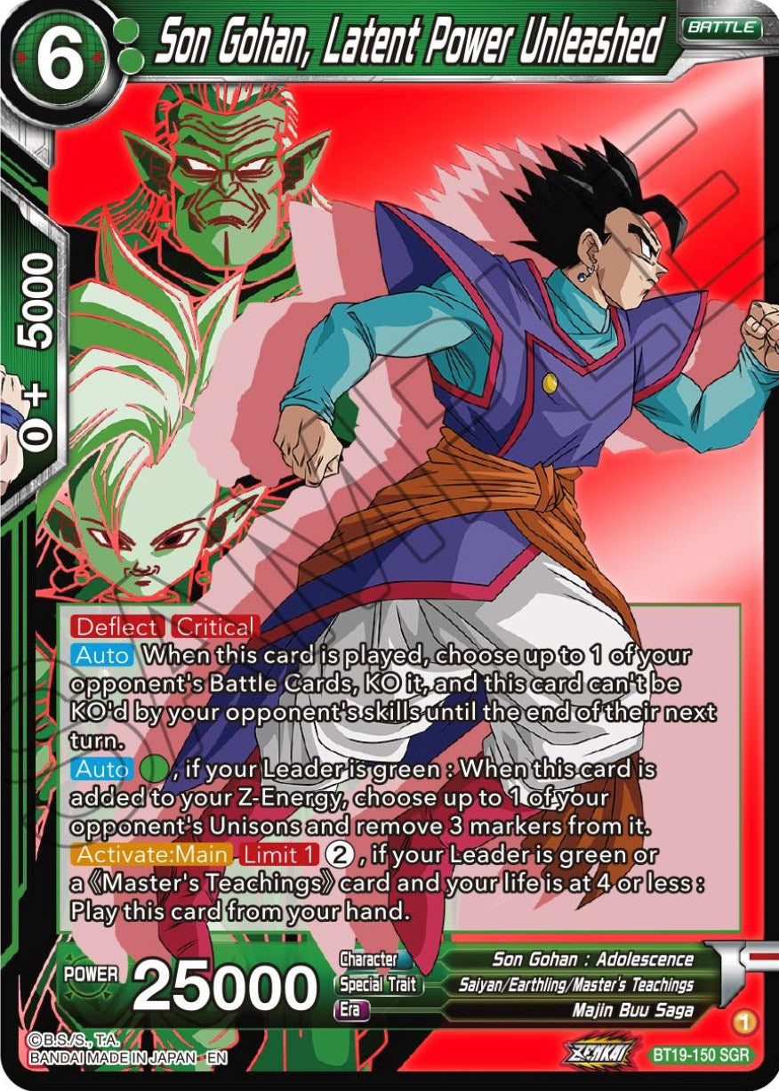 Son Gohan, Latent Power Unleashed (BT19-150) [Fighter's Ambition] | Tables and Towers