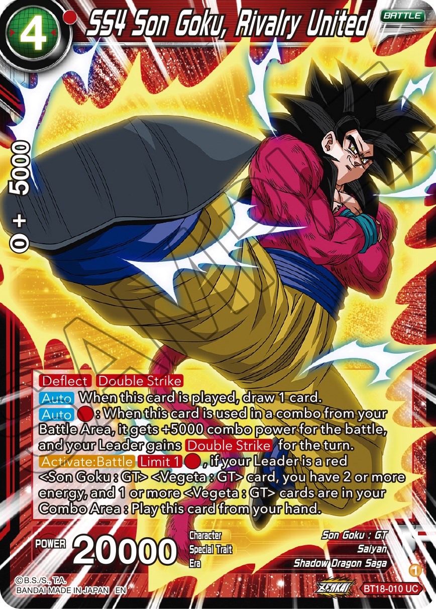 SS4 Son Goku, Rivalry United (BT18-010) [Dawn of the Z-Legends] | Tables and Towers