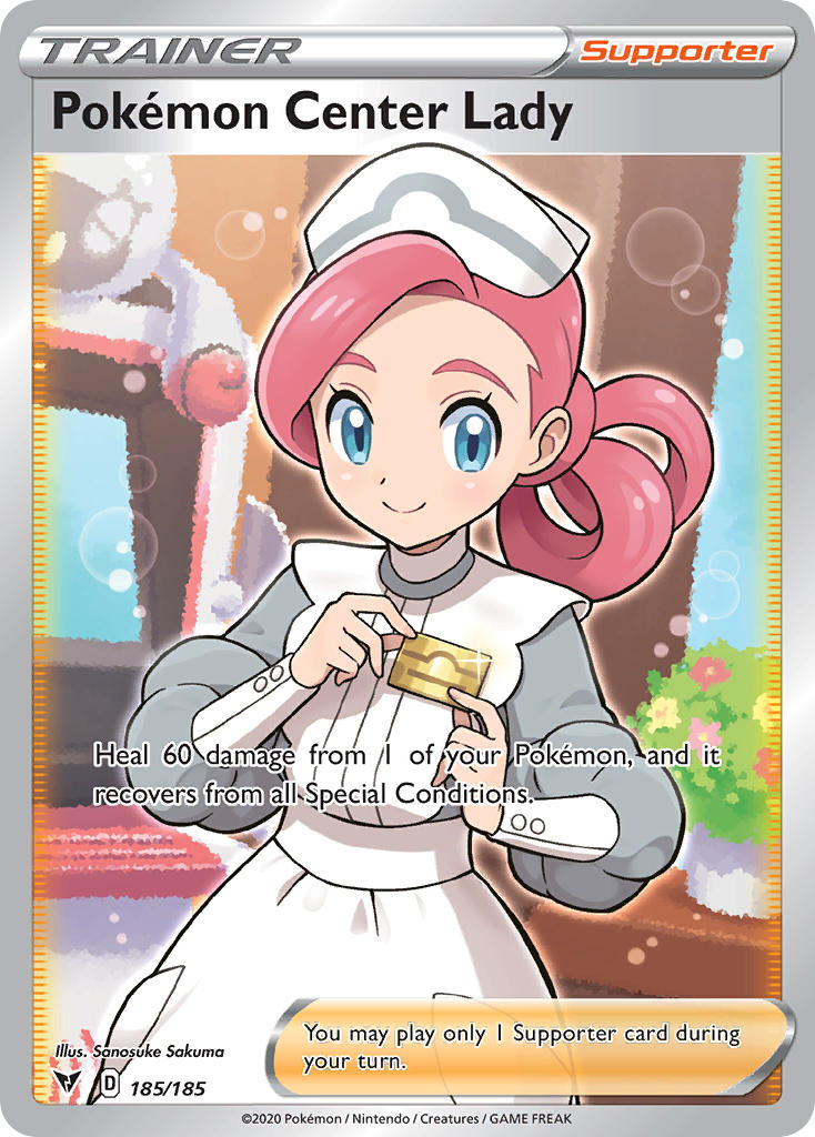 Pokemon Center Lady (185/185) [Sword & Shield: Vivid Voltage] | Tables and Towers