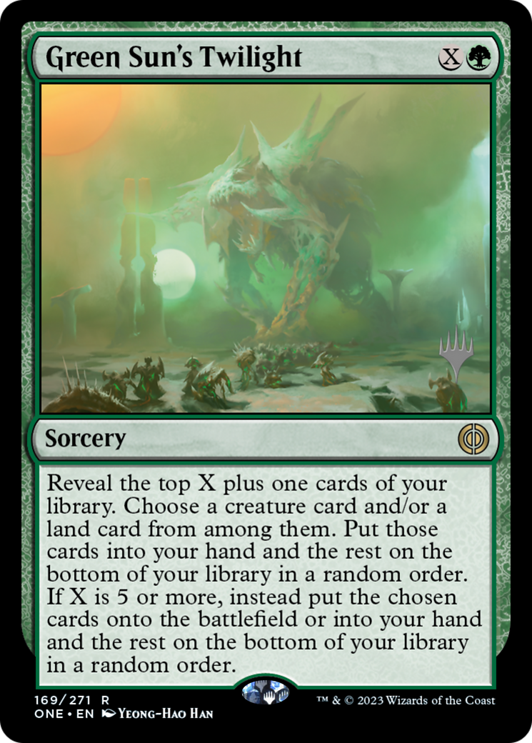 Green Sun's Twilight (Promo Pack) [Phyrexia: All Will Be One Promos] | Tables and Towers