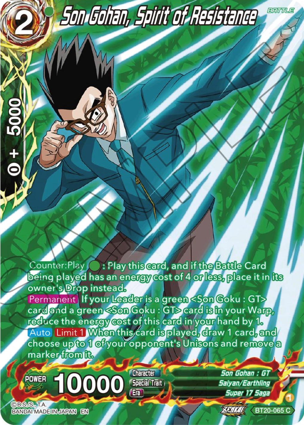 Son Gohan, Spirit of Resistance (Silver Foil) (BT20-065) [Power Absorbed] | Tables and Towers