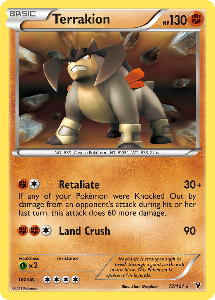 Terrakion (73/101) [Black & White: Noble Victories] | Tables and Towers