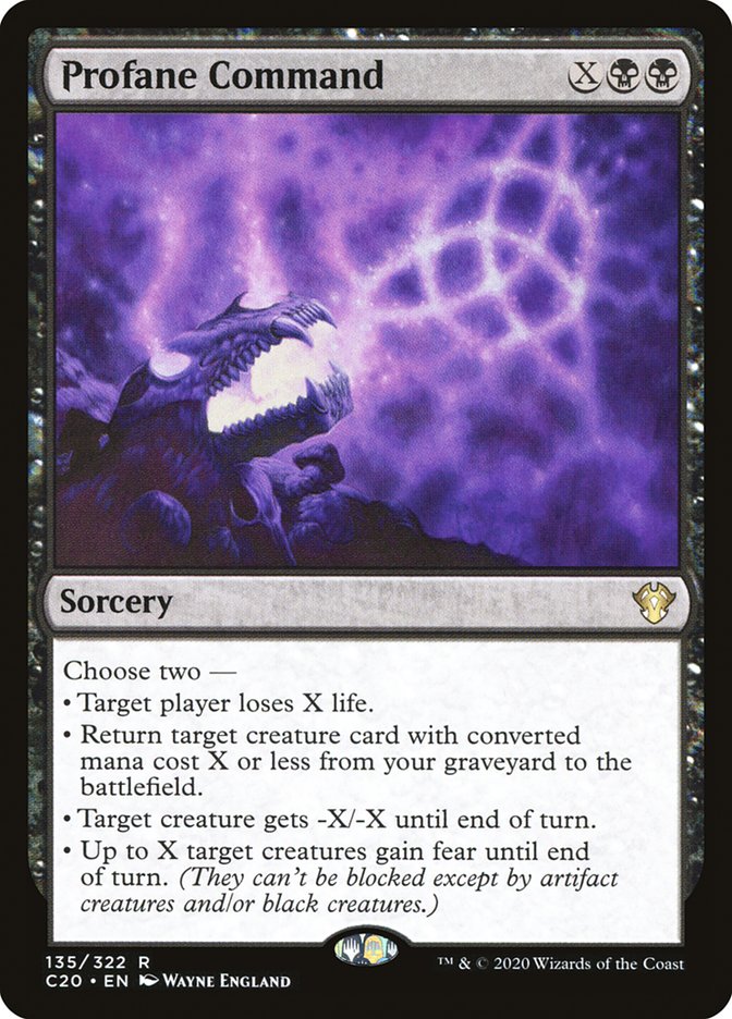 Profane Command [Commander 2020] | Tables and Towers