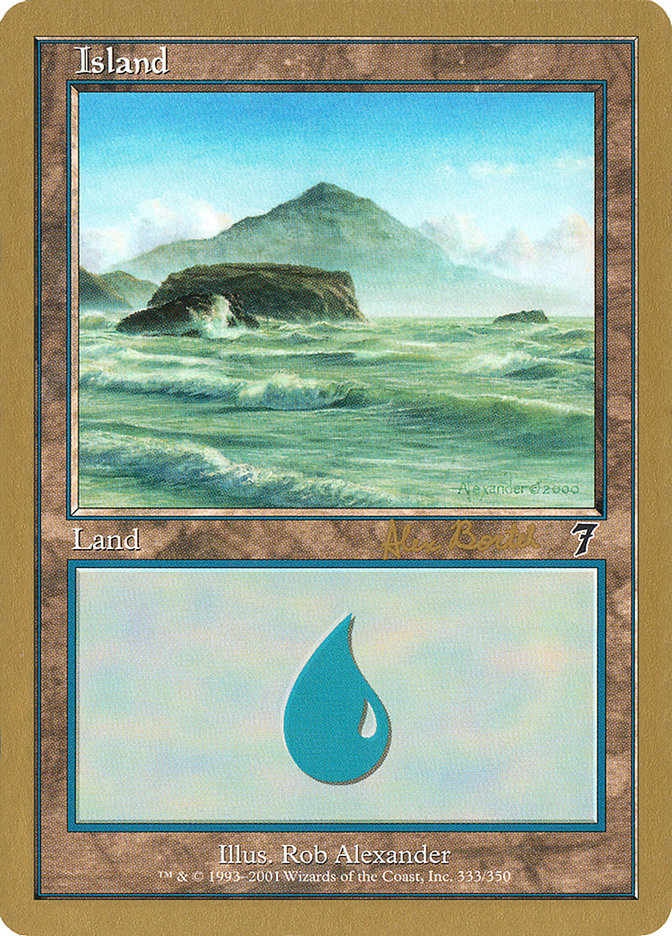 Island (ab333) (Alex Borteh) [World Championship Decks 2001] | Tables and Towers