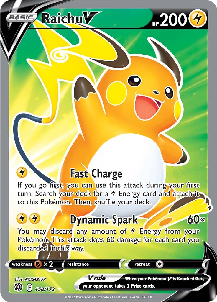 Raichu V (158/172) [Sword & Shield: Brilliant Stars] | Tables and Towers