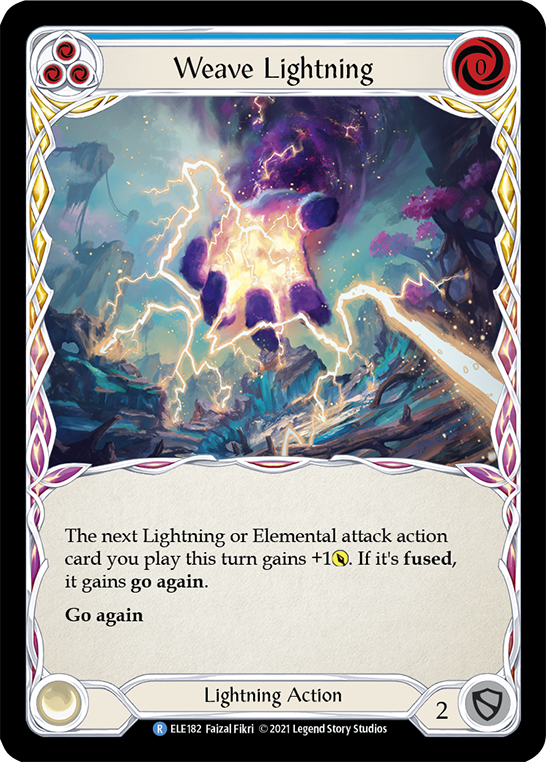 Weave Lightning (Blue) [ELE182] (Tales of Aria)  1st Edition Normal | Tables and Towers