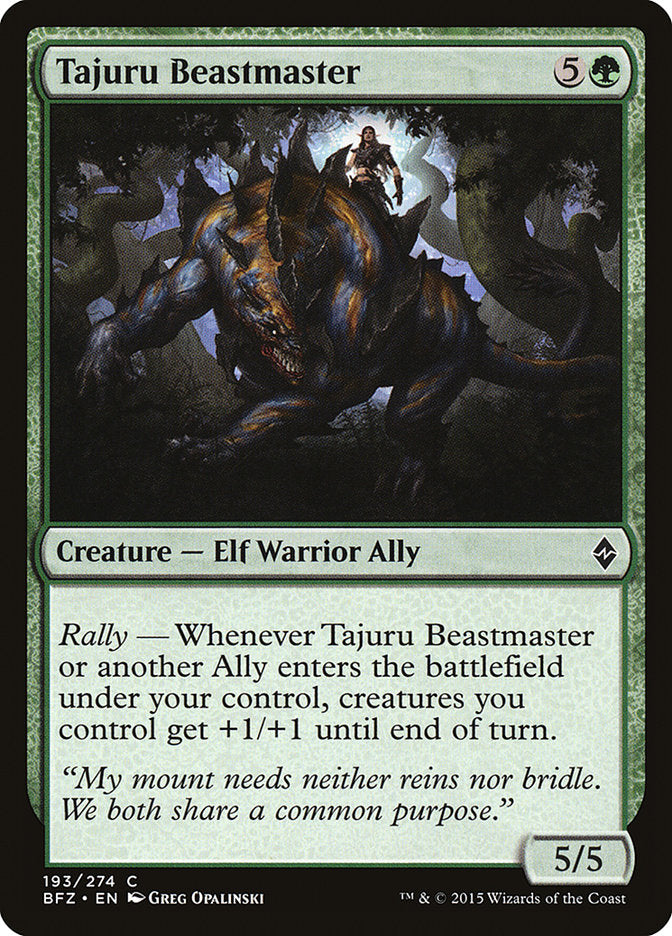 Tajuru Beastmaster [Battle for Zendikar] | Tables and Towers