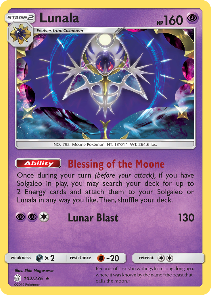 Lunala (102/236) [Sun & Moon: Cosmic Eclipse] | Tables and Towers