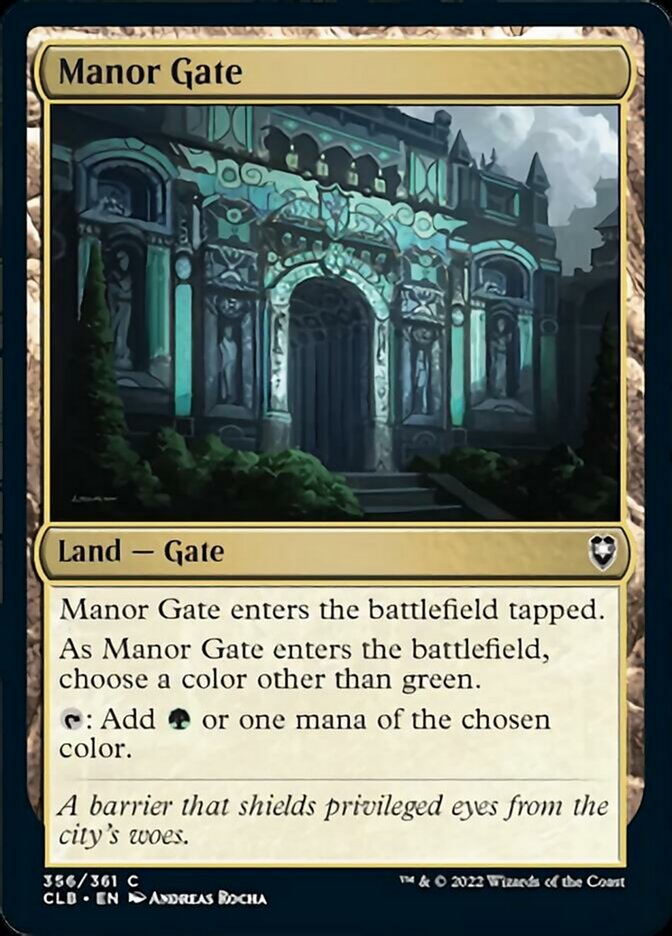 Manor Gate [Commander Legends: Battle for Baldur's Gate] | Tables and Towers