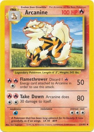 Arcanine (23/102) [Base Set Unlimited] | Tables and Towers