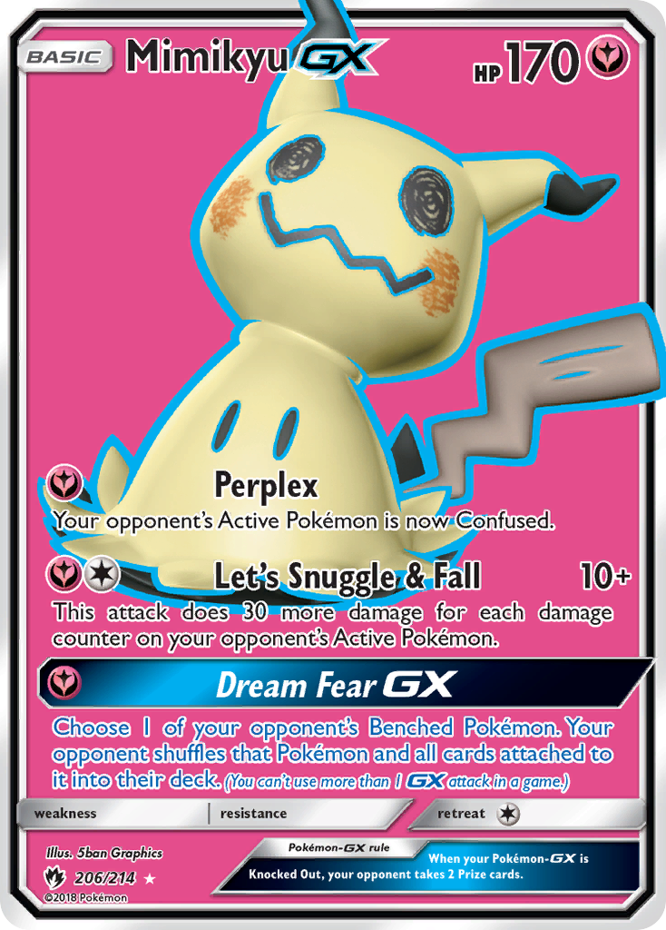 Mimikyu GX (206/214) [Sun & Moon: Lost Thunder] | Tables and Towers