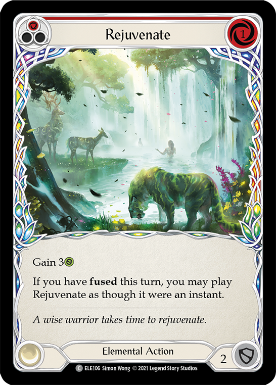 Rejuvenate (Red) [ELE106] (Tales of Aria)  1st Edition Rainbow Foil | Tables and Towers