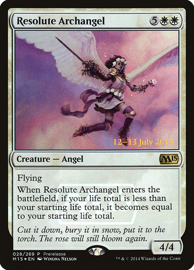 Resolute Archangel [Magic 2015 Prerelease Promos] | Tables and Towers