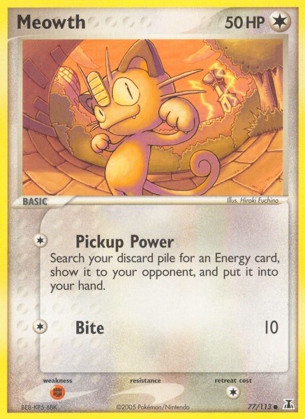 Meowth (77/113) [EX: Delta Species] | Tables and Towers