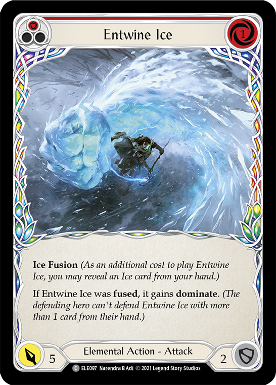 Entwine Ice (Red) [ELE097] (Tales of Aria)  1st Edition Rainbow Foil | Tables and Towers