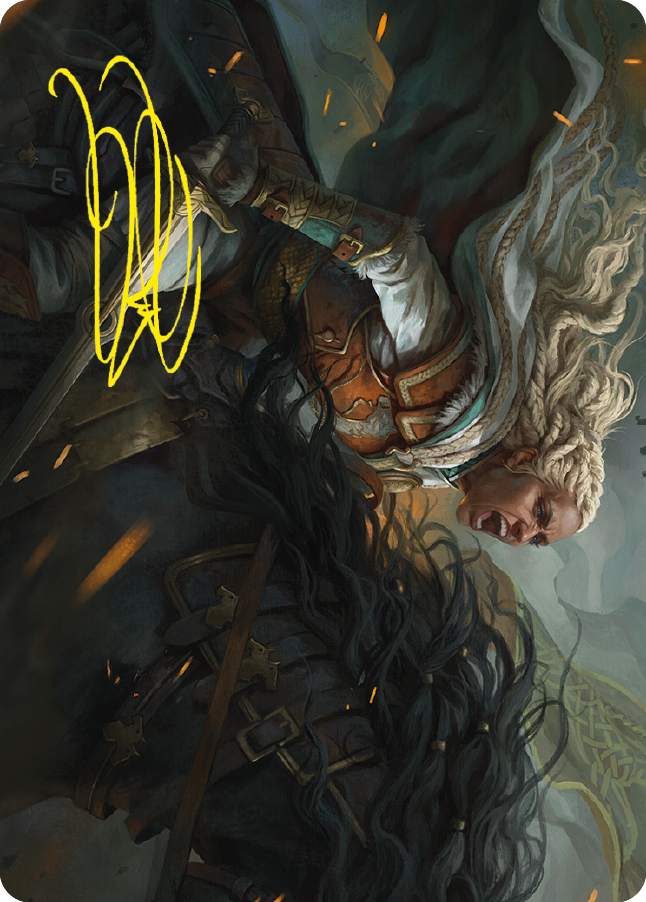 Eowyn, Fearless Knight Art Card (Gold-Stamped Signature) [The Lord of the Rings: Tales of Middle-earth Art Series] | Tables and Towers