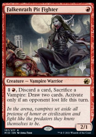 Falkenrath Pit Fighter (Promo Pack) [Innistrad: Midnight Hunt Promos] | Tables and Towers
