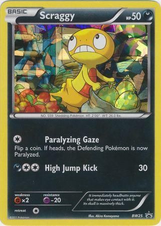 Scraggy (BW25) (Cracked Ice Holo) [Black & White: Black Star Promos] | Tables and Towers