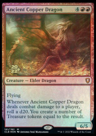 Ancient Copper Dragon [Commander Legends: Battle for Baldur's Gate Prerelease Promos] | Tables and Towers