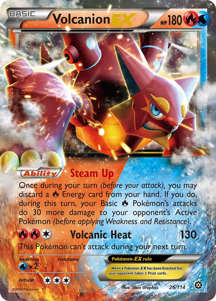 Volcanion EX (26/114) [XY: Steam Siege] | Tables and Towers