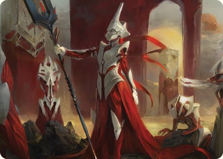 Porcelain Zealot Art Card [Phyrexia: All Will Be One Art Series] | Tables and Towers