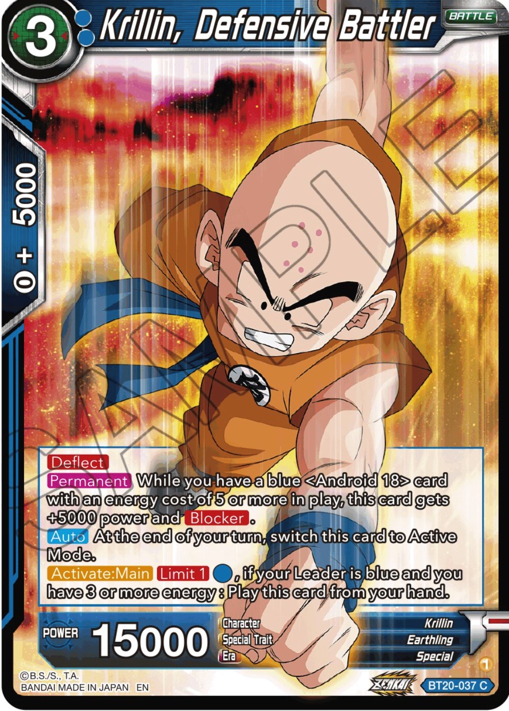 Krillin, Defensive Battler (BT20-037) [Power Absorbed] | Tables and Towers