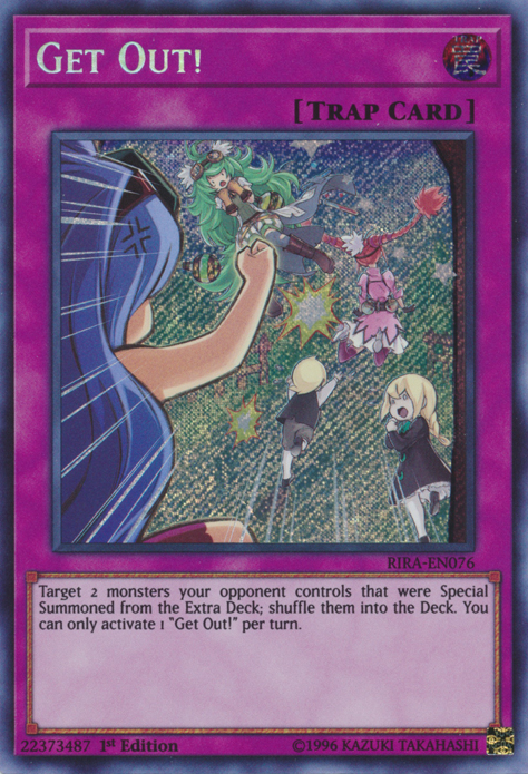 Get Out! [RIRA-EN076] Secret Rare | Tables and Towers