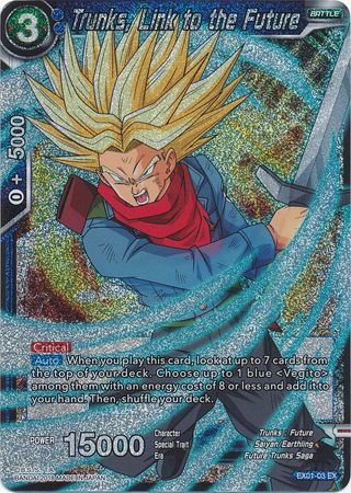 Trunks, Link to the Future (Foil) (EX01-03) [Mighty Heroes] | Tables and Towers